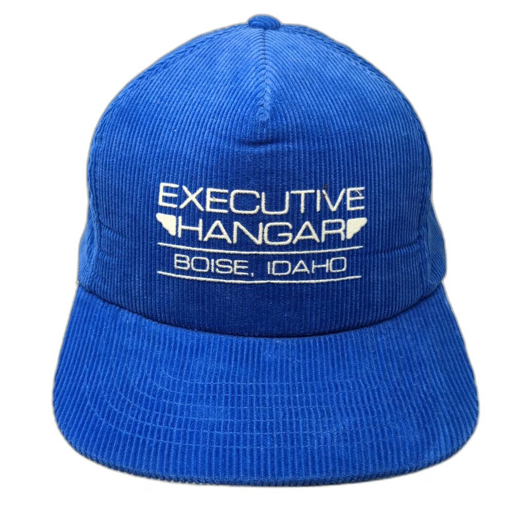Sportcap 5 Panel Blue One Size Hat Executive Hangar Boise Idaho Corduroy